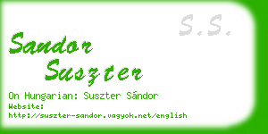 sandor suszter business card
