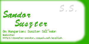 sandor suszter business card